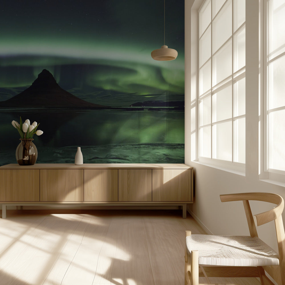 Kirkjufell Aurora | Fototapet