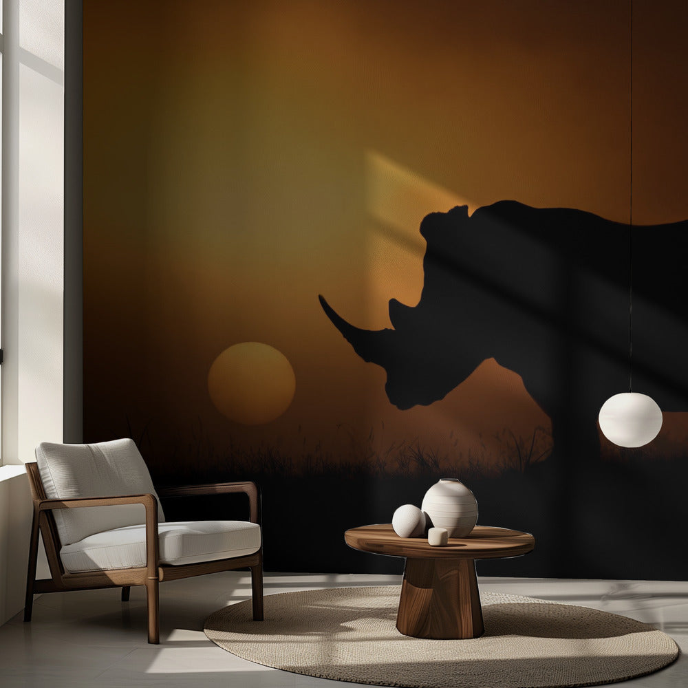Rhino Sunrise | Wallpaper