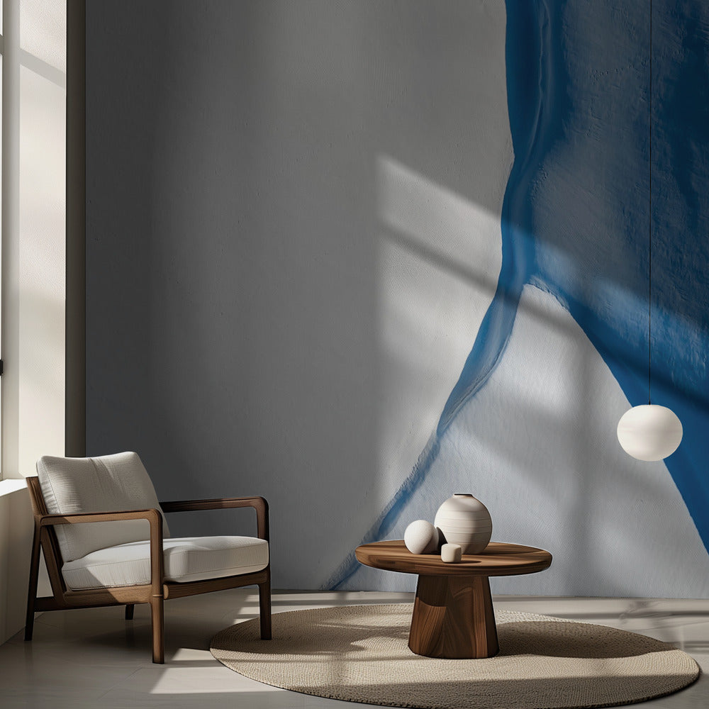 Blanc et bleu | Papier Peint Photo