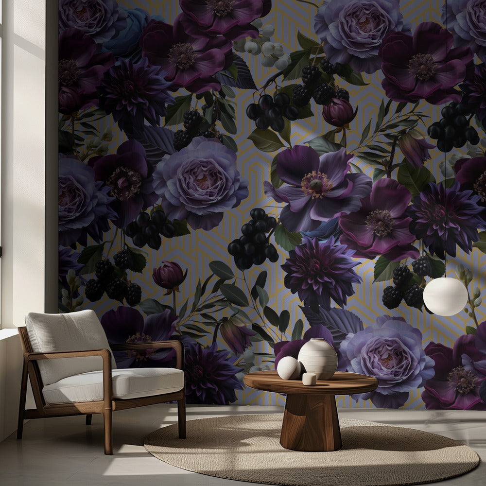 Gothic_Gold Lilac Art | Fototapeten