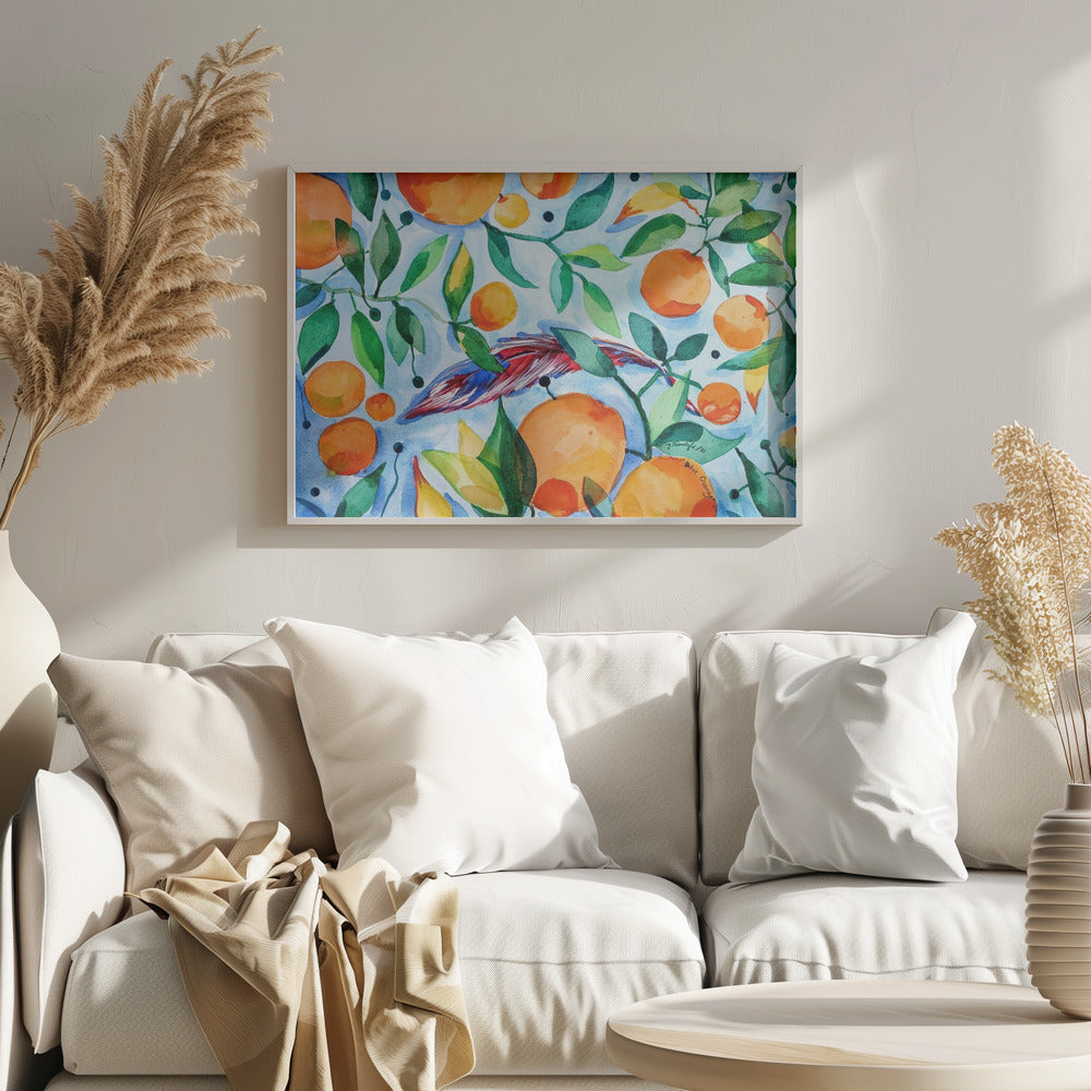 Orange Blau | Poster - Kunstdruck