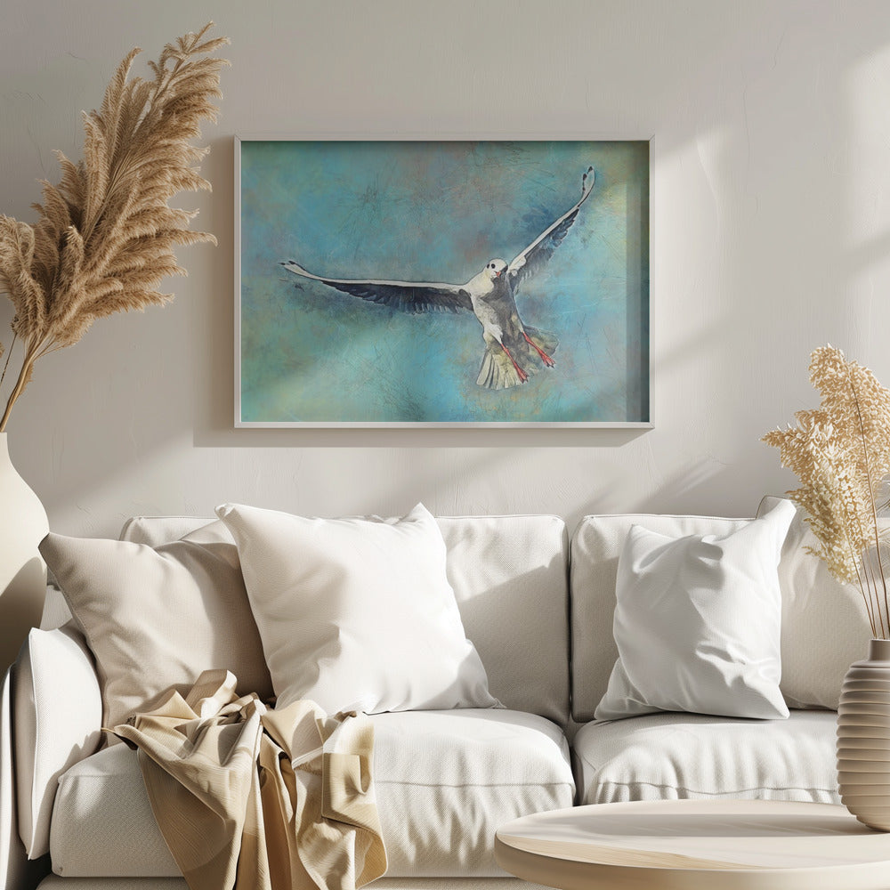 Animal Seagull Bird Watercolor Animal Art | Poster