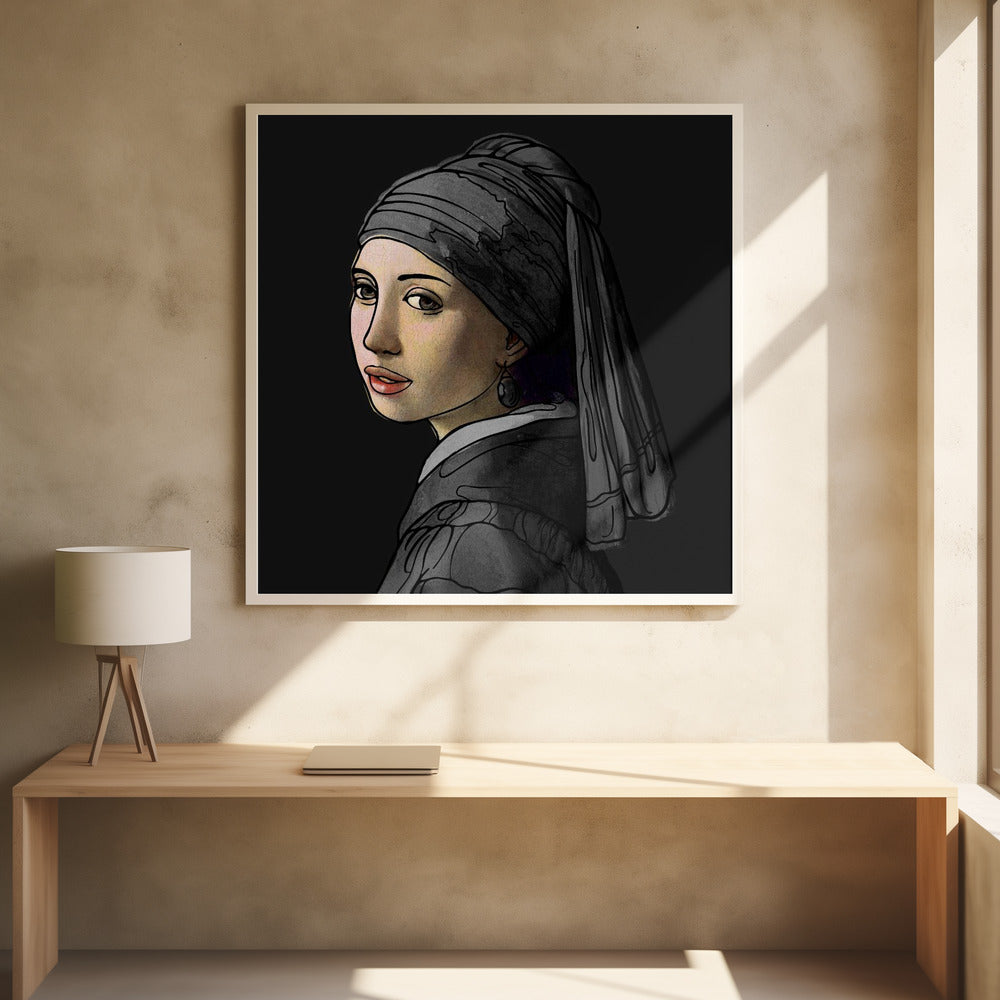 Flicka med pärlörhänge – den klottrade utgåvan | Poster