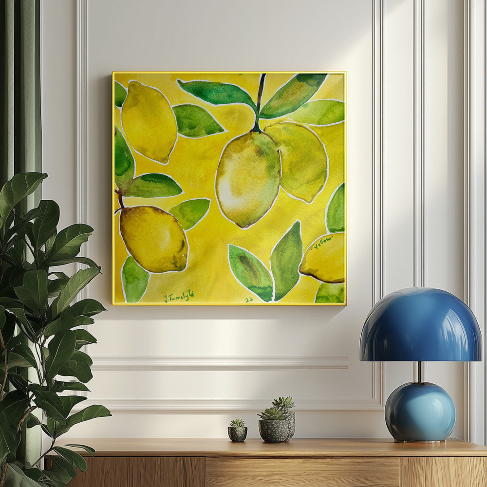 Gelbe Zitronen | Poster - Kunstdruck