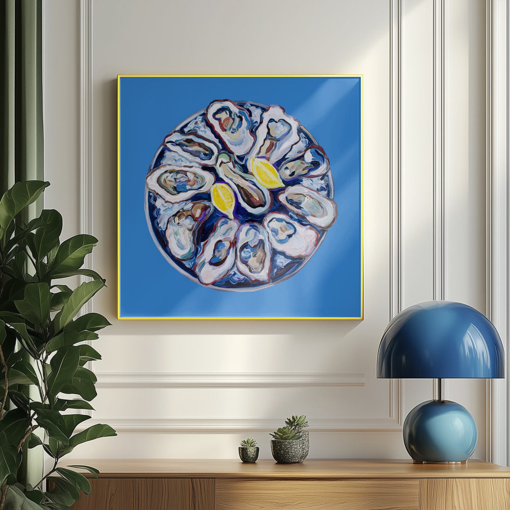 Tallrik med ostron | Poster