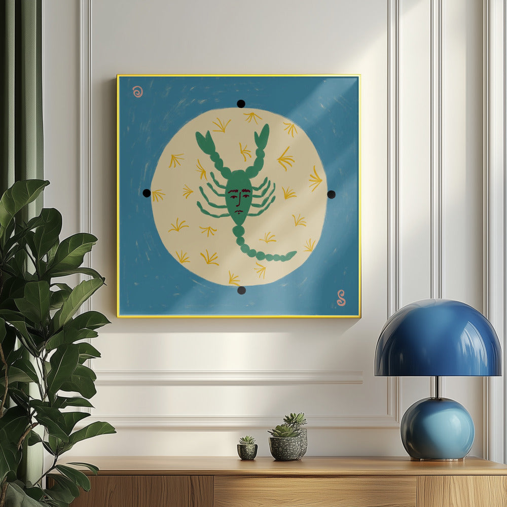 Skorpion med ett mänskligt ansikte | Poster