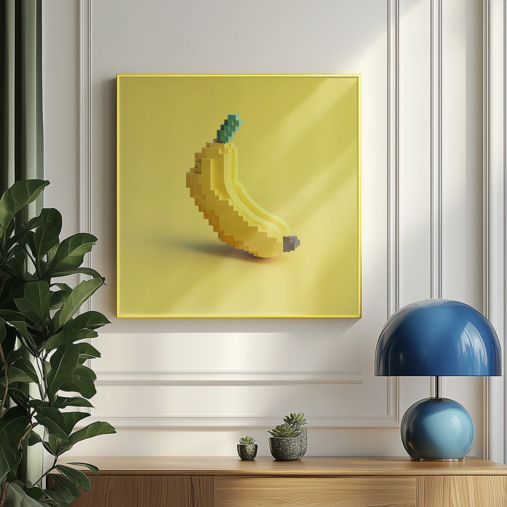 Pixel Fruit Stylized Banana | Poster