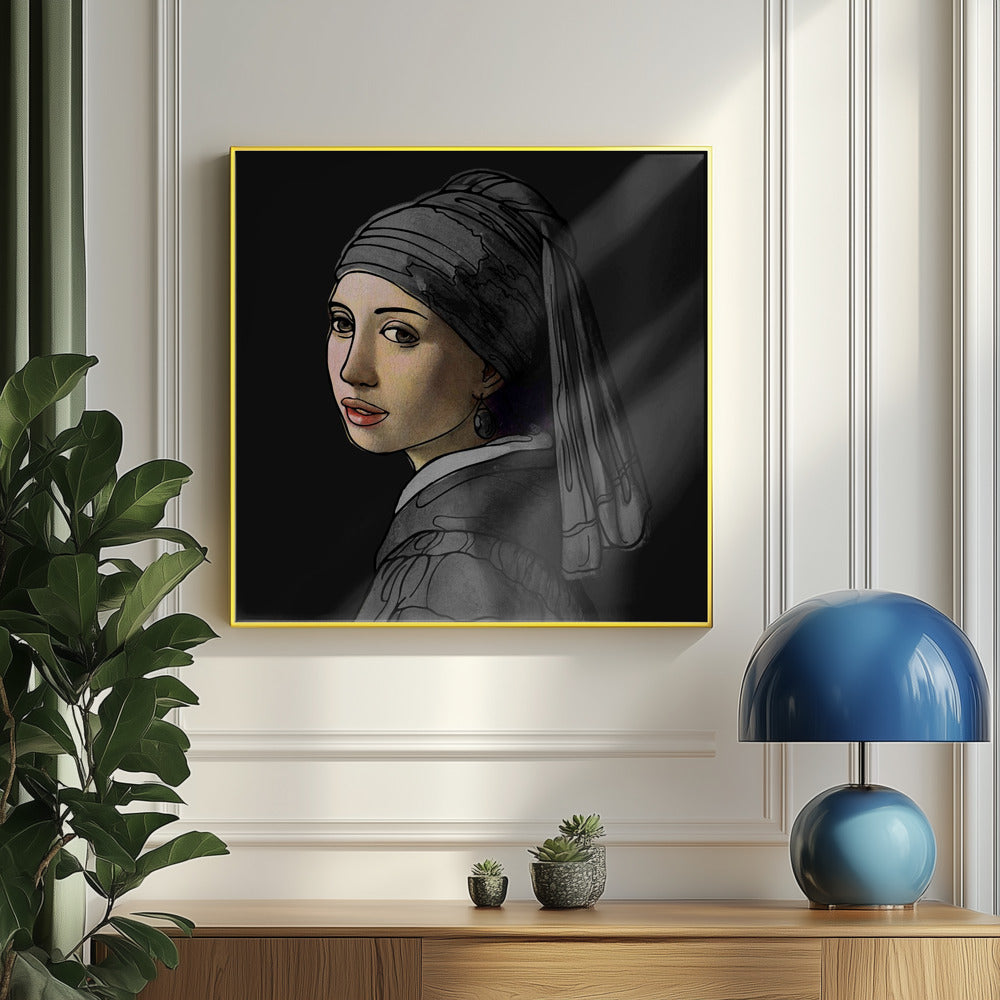 Flicka med pärlörhänge – den klottrade utgåvan | Poster