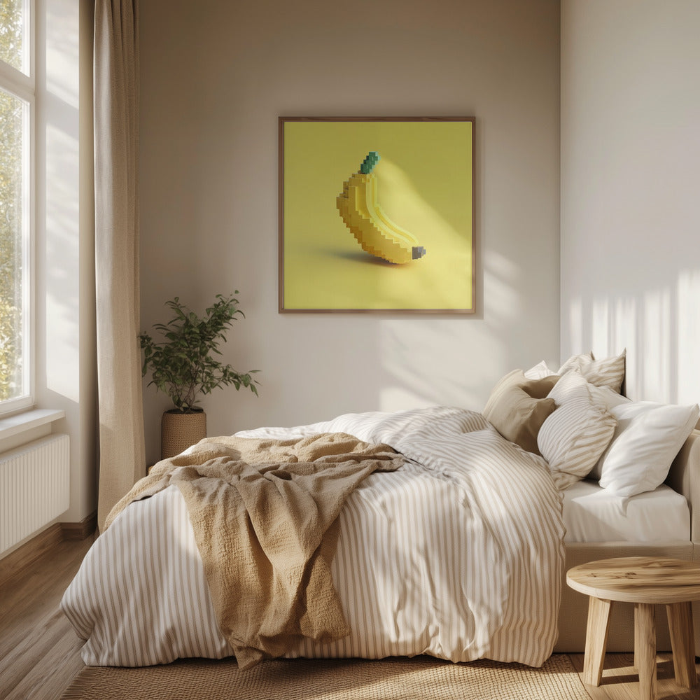 Pixel Fruit Stylized Banana | Poster