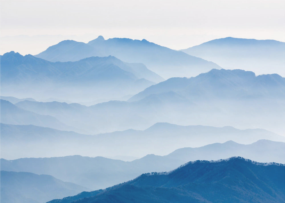 Montagnes brumeuses | Papier Peint Photo