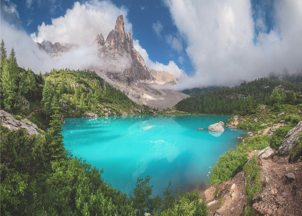 Veneto - Panorama jeziora Sorapis | Fototapeta