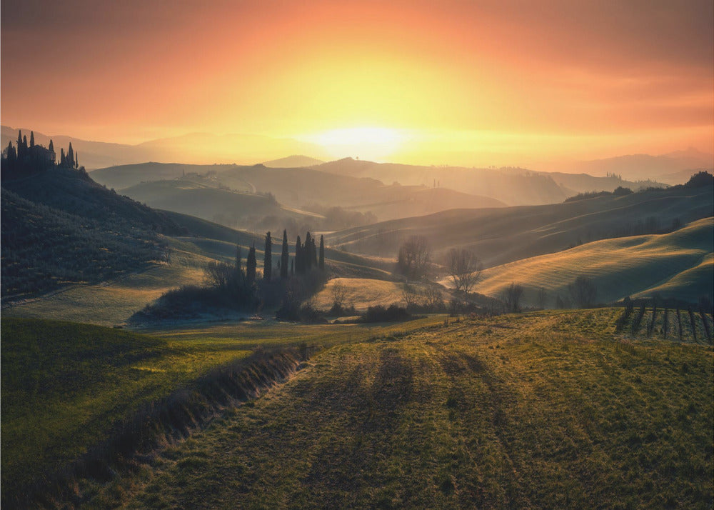 Val d'Orcia rano | Fototapeta