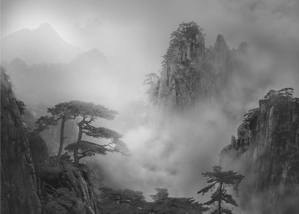Huang Shan im Nebel | Fototapeten