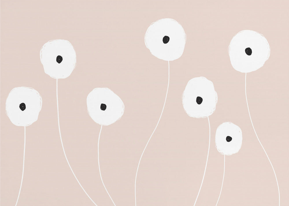 Scandinavische bloemen | Fotobehang