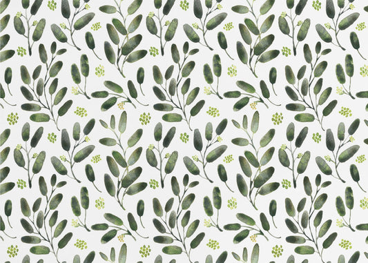 Motif aquarelle d'eucalyptus ensemencé Lisa | Papier Peint Photo
