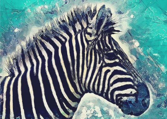 Animal Zebra Watercolor Animal Art | Poster