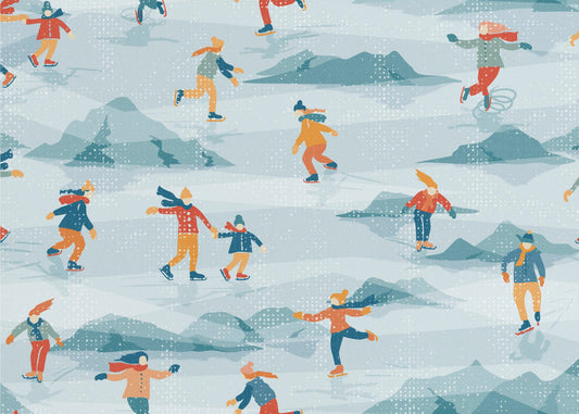 Retro sportigt skridskoåkningsmönster med textur | Poster