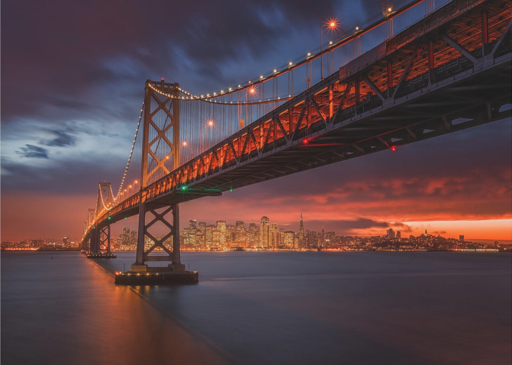 Bay Bridge di notte | Carta da Parati Fotografica