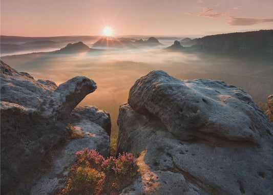 Sunrise on the rocks | Wallpaper