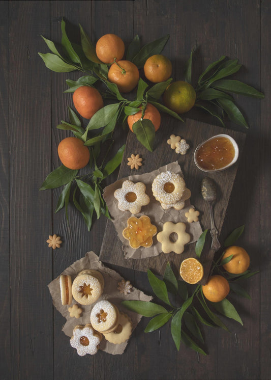 Mandarin Linzer Cookies | Poster