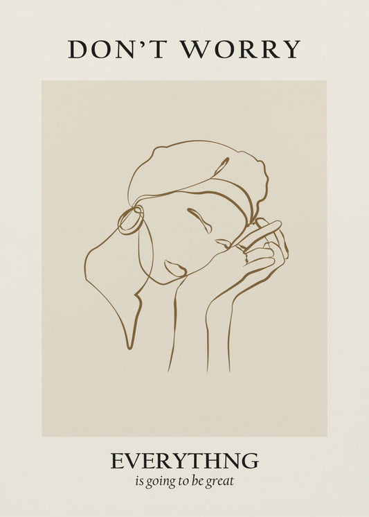 Portrait au trait moderne | Tableaux sur Toile