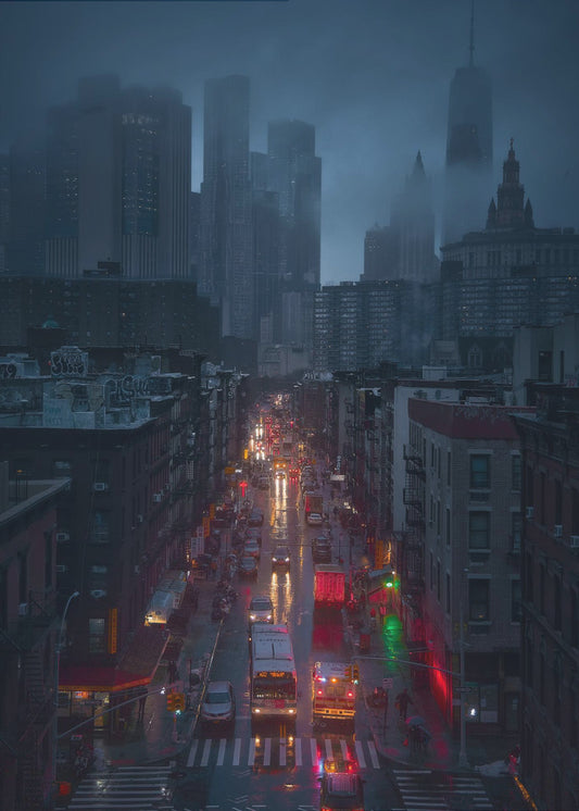 Llueve en Chinatown | Impresiones en Lienzo