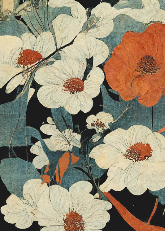 Aziatische bloemen | Canvasprints