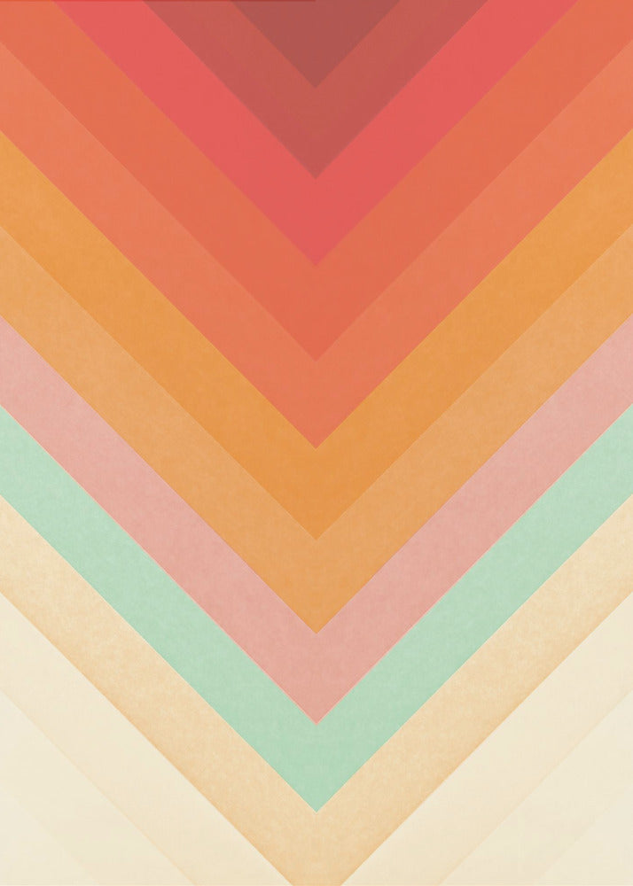 Regnbågsfärgade chevroner | Poster