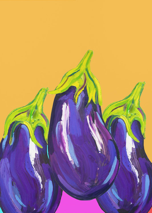 Groovy Auberginer | Plakater - Kunsttryk