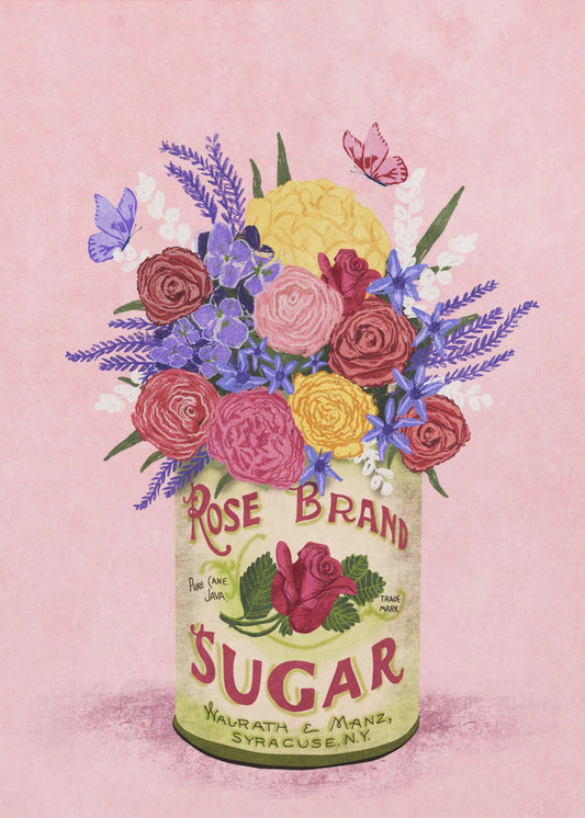 Blommor i en vintageburk | Canvas