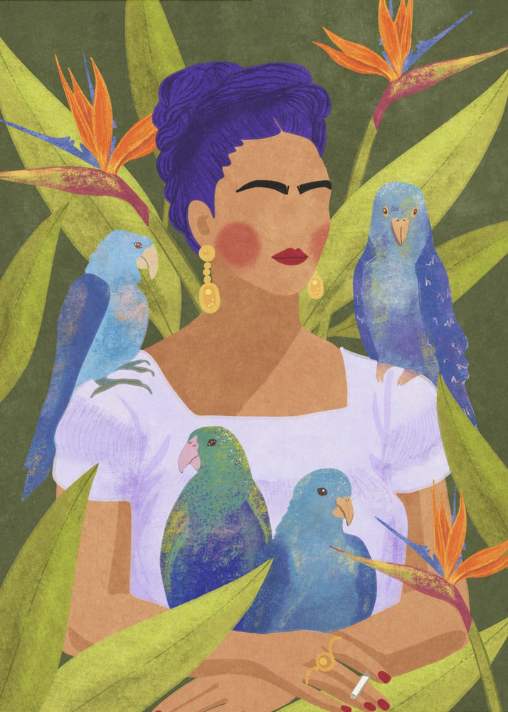 Frida och fåglar | Canvas