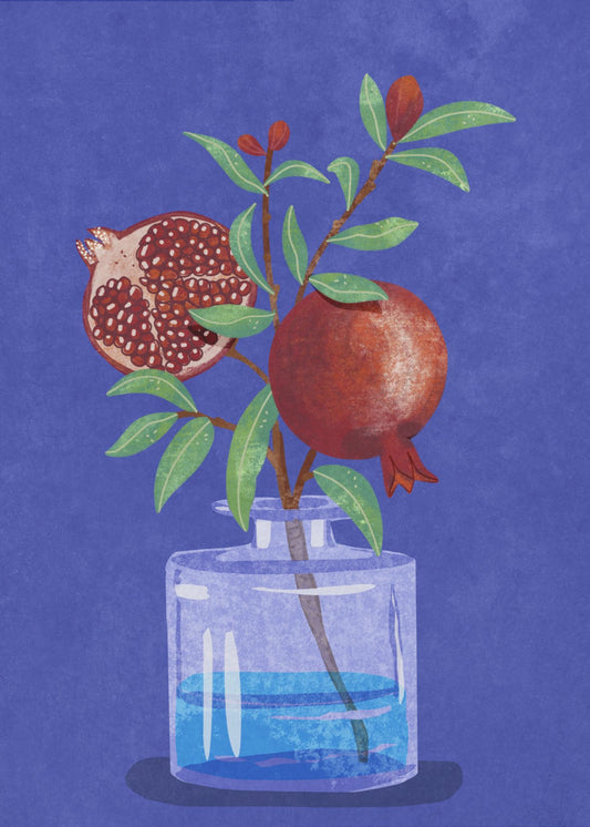 granatäpple i vas | Canvas