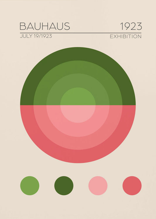 Appartamento verde Bauhaus | Stampe su Tela