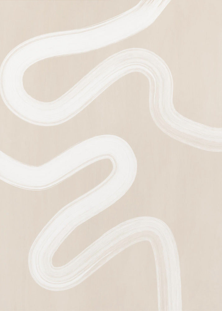 Beige yhden viivan piirustus | Canvastaulut