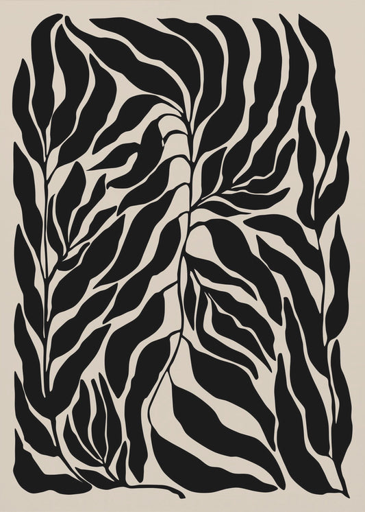 Black Leaf Silhouettes | Canvas