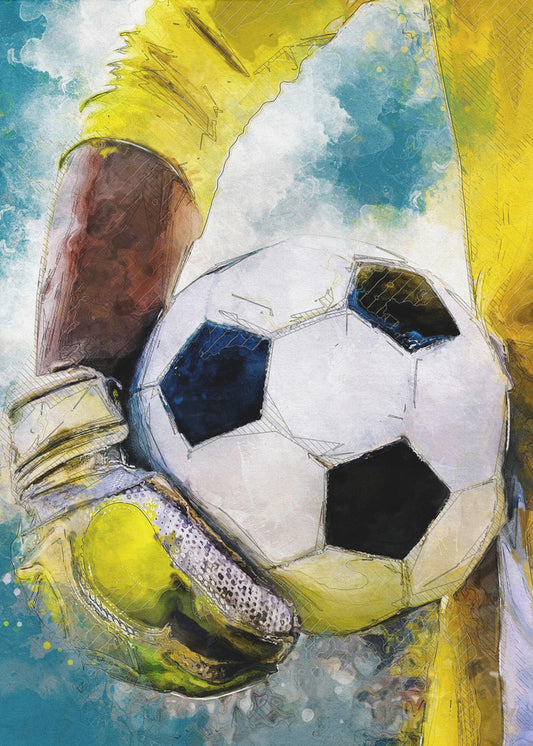 Piłka nożna 4 sztuka sportowa | Wydruki na łótnie