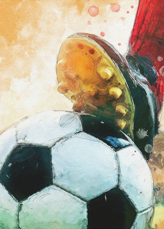 Piłka nożna 1 sport sztuka | Wydruki na łótnie