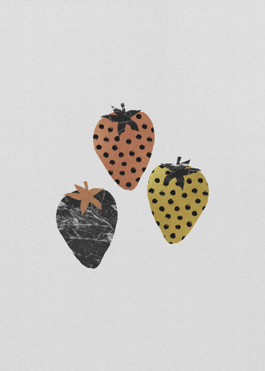 Scandi Strawberries | Poster