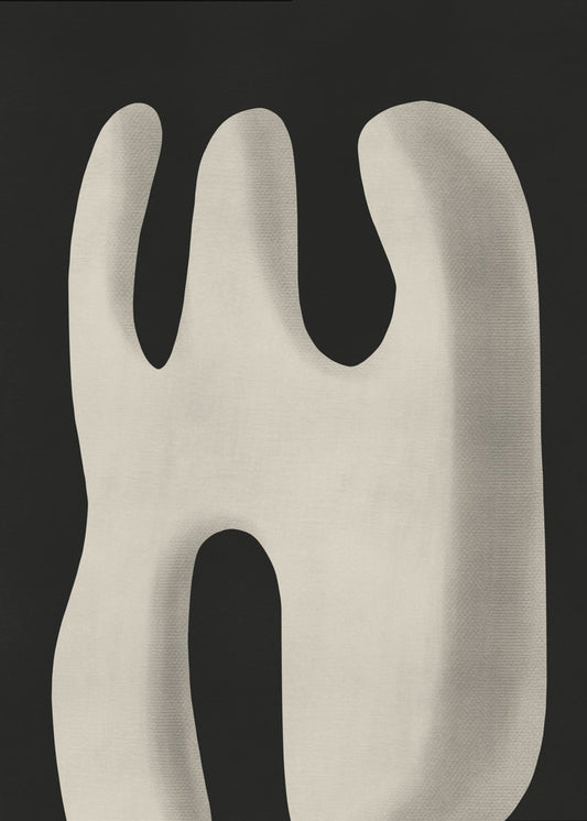 Abstract White Sculpture Scream | Poster
