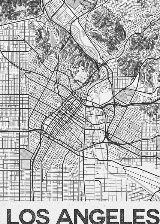 Los Angeles Blanc | Tableaux sur Toile