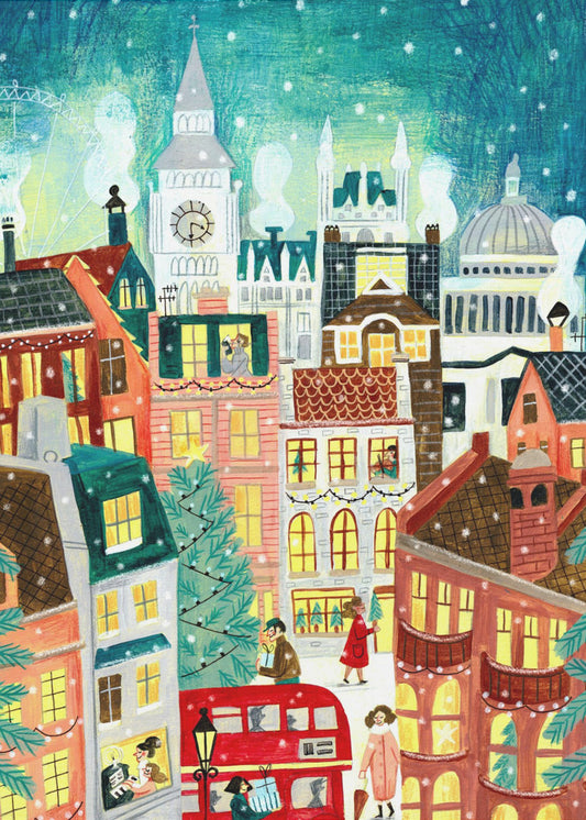 Noël à Londres sous la neige | Tableaux sur Toile