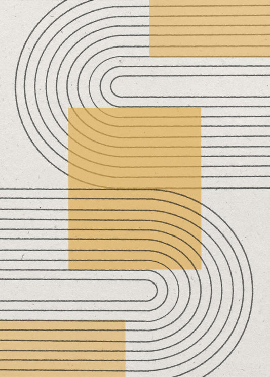 Grafica moderna gialla | Poster - Stampe d’Arte
