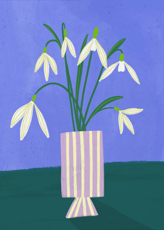 Snowdrops in Stripes | Poster