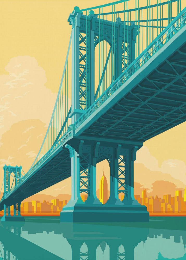 Manhattan Bridge in New York | Leinwand-Bilder