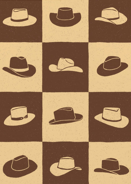 Cowboy-Schachbrett | Leinwand-Bilder