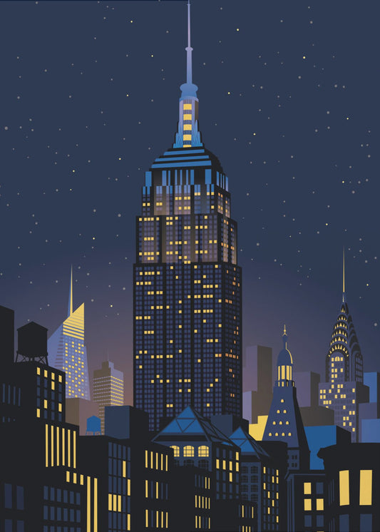 Manhattan de New York la nuit | Tableaux sur Toile