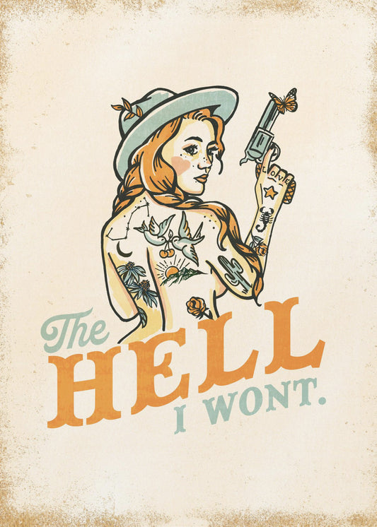 Auf keinen Fall, ich werde kein freches Tattoo-Pinup-Girl | Leinwand-Bilder