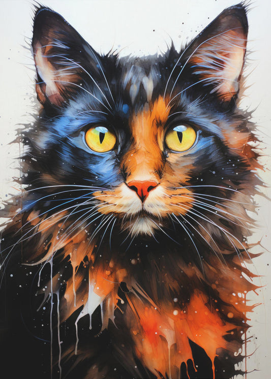 Cat Jack Watercolor Animal Art | Poster