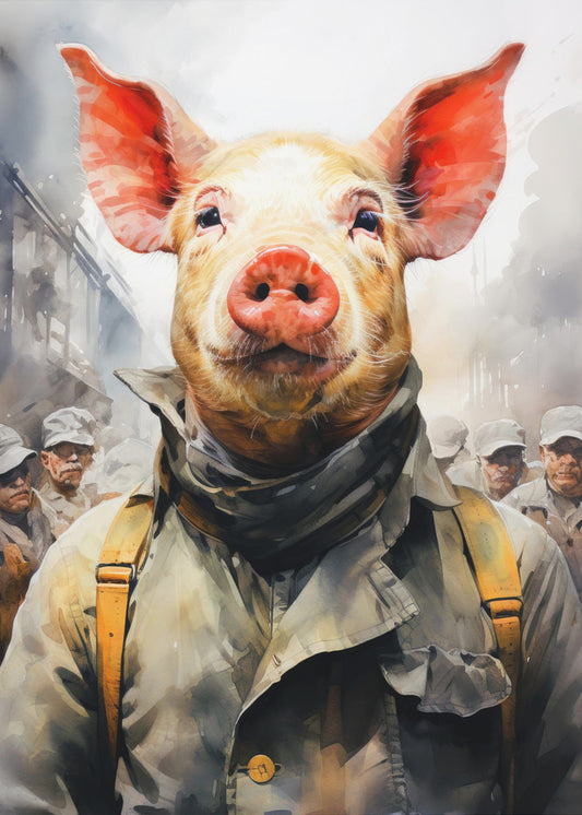 Gris 1984 Akvarell djurkonst | Poster