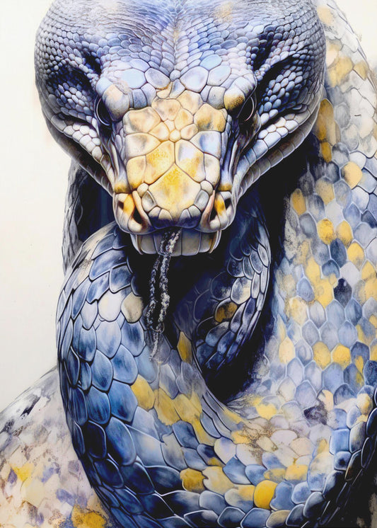 Snake Watercolor Animal Art | Poster